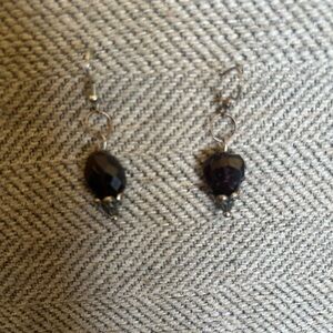 Handmade Silver & Garnet Earrings. One of a Kind!